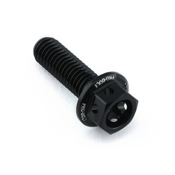 Aluminium Flanged Hex Head Bolt M5x(0.80mm)x16mm Race Spec Etched Black
