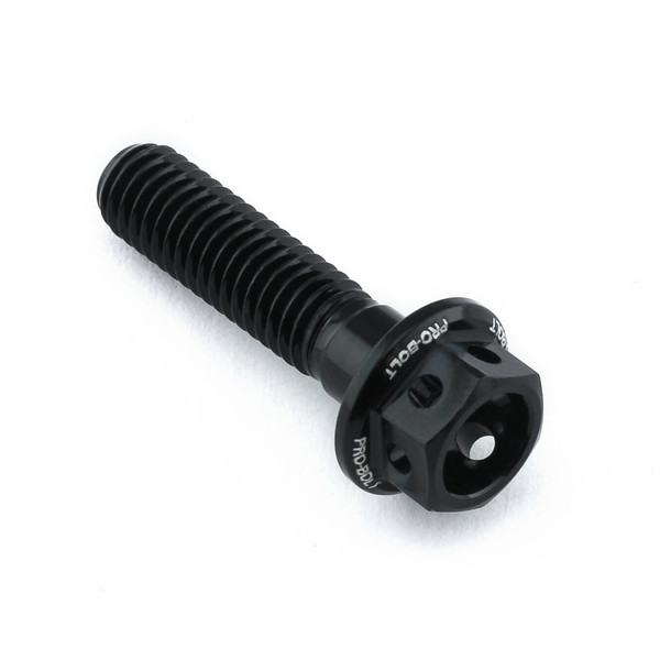 Aluminium Flanged Hex Head Bolt M5x(0.80mm)x20mm Race Spec Etched Black