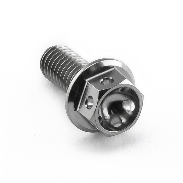 Titanium Flanged Hex Head Bolt M5x(0.80mm)x12mm Race Spec