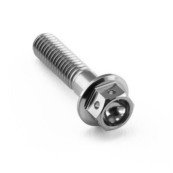 Titanium Flanged Hex Head Bolt M6x(1.00mm)x25mm Race Spec