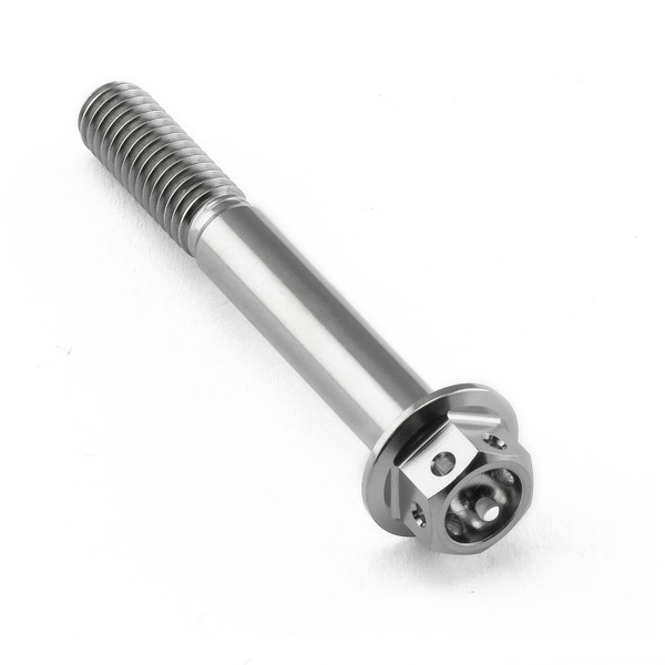 Titanium Flanged Hex Head Bolt M6x(1.00mm)x45mm Race Spec