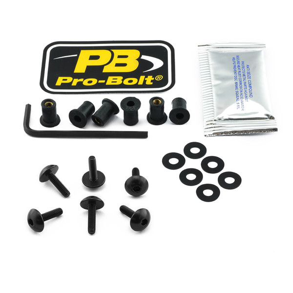 Aluminium Screen Kit 6 Bolt Black