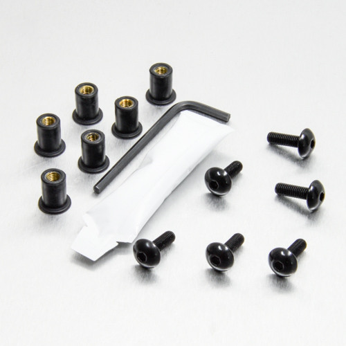 Aluminium Screen Kit 6 Bolt Black