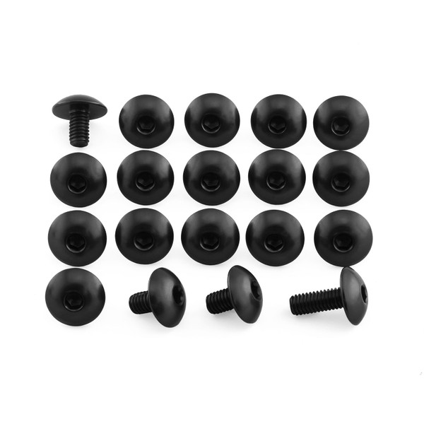 Aluminium Exhaust Heat Shield & End Cap Bolt Kit Black