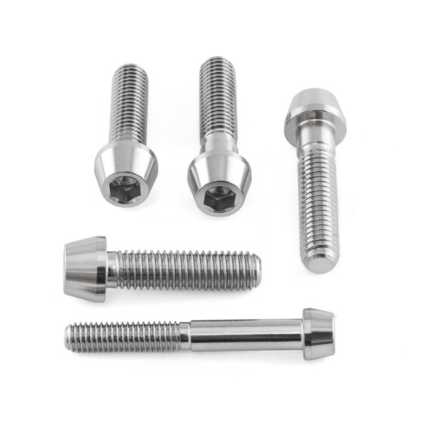 Stainless Steel Number Plate Holder Mounting Kit Tapered Socket Cap