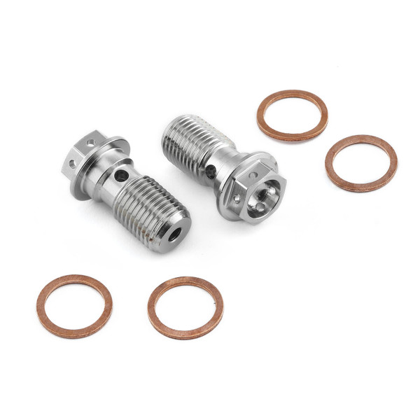 Stainless Steel Banjo Bolt Single M10x(1.00mm) Race Spec Pack x2