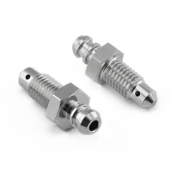 Stainless Steel Bleed Nipple M7x(1.00mm) Rear Brake Master Cylinder Pack x2