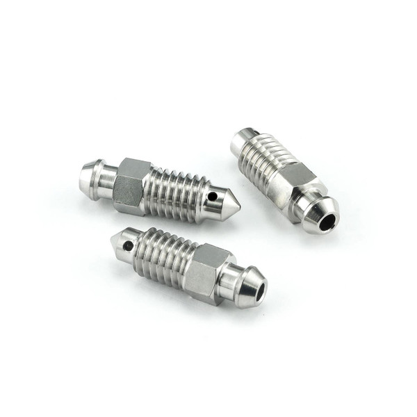 Stainless Steel Bleed Nipple M8x(1.25mm) Front Brake Master Cylinder Pack x3