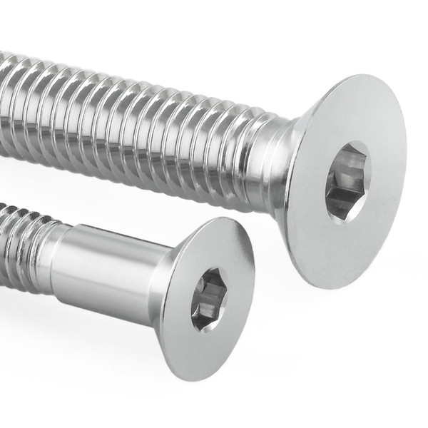 Stainless Steel Disc Bolts M6x(1.00mm)x15mm Countersunk Rear Pack x6