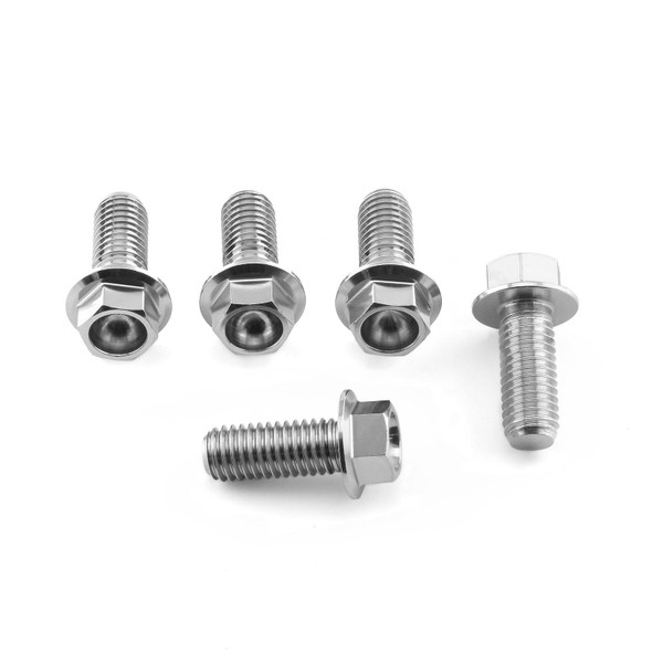 Stainless Steel Disc Bolts Rear M8x20mm Flanged Hex Pack x5
