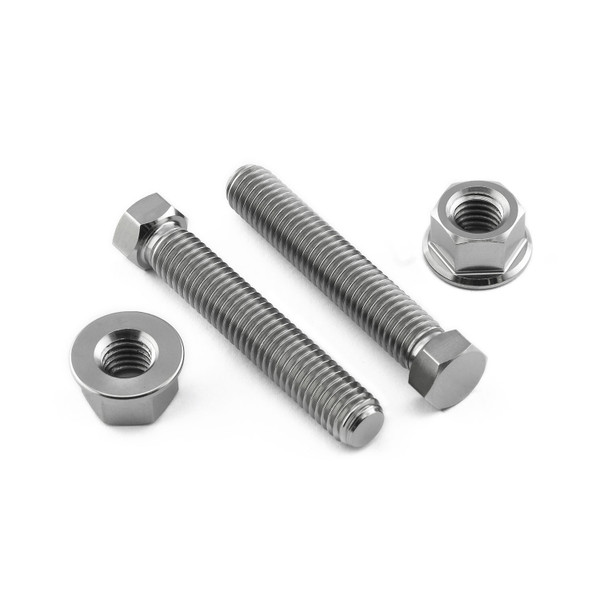 Titanium Axle Adjuster Bolt & Nut Set M8x(1.25mm)x45mm