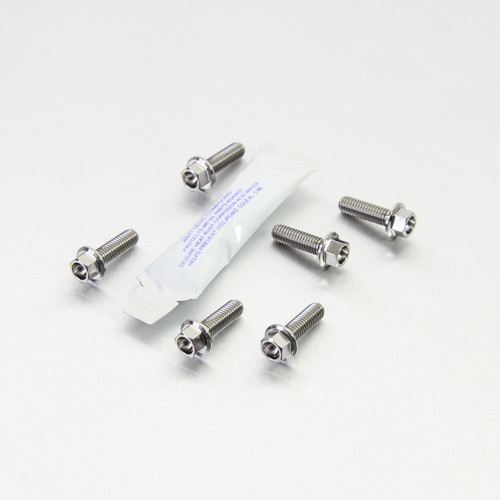 Titanium Disc Bolt M6x20mm Flanged Hex Pack x6 Rear