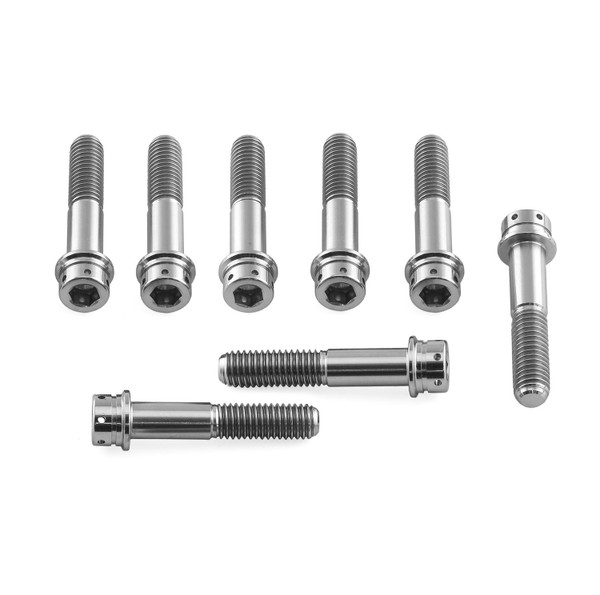 Titanium Front Caliper Pinch Bolt Kit Flanged Socket Cap Race Spec