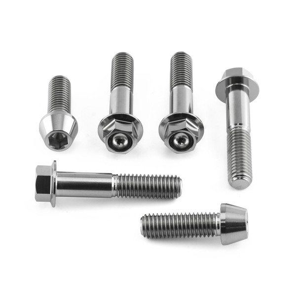 Titanium Top & Bottom Clamp Yoke Pinch Kit