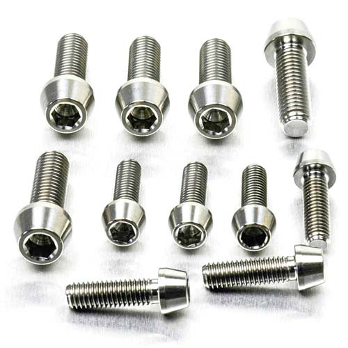 Titanium Top & Bottom Clamp Yoke Pinch Kit