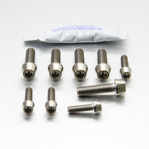 Titanium Top & Bottom Clamp Yoke Pinch Kit