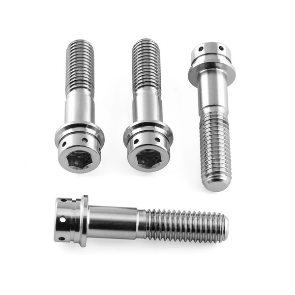 Stainless Steel Front Caliper Pinch Bolt Kit Flanged Socket Cap Race Spec