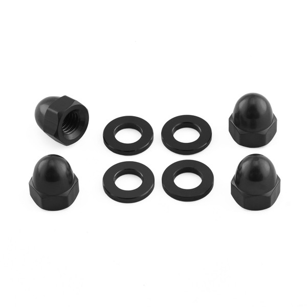 Aluminium Mirror Mounting Nuts Black