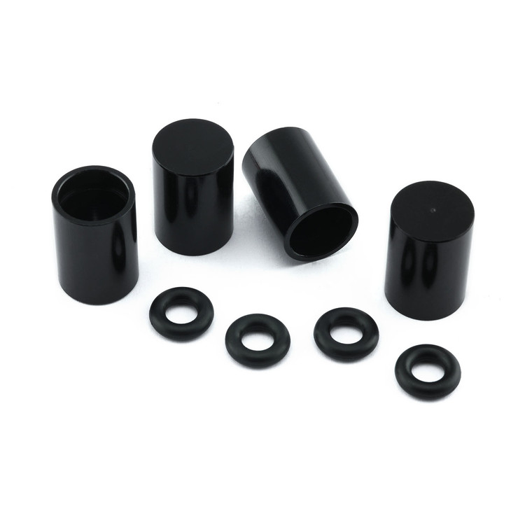 Aluminium Bleed Nipple Cover M7 Pack x4 Black