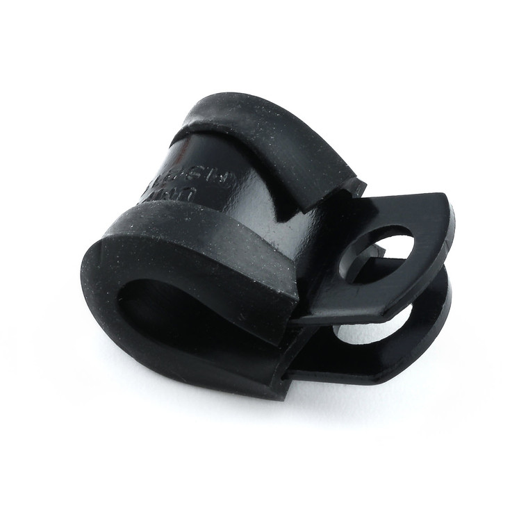 Aluminium P-Clip 6mm Diameter Hole Black