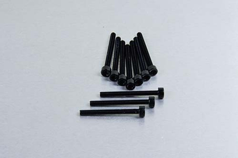 Αλουμίνιο Allen Μπουλόνι M3x (0.50mm)x30mm Πακέτο x10 Μαύρο