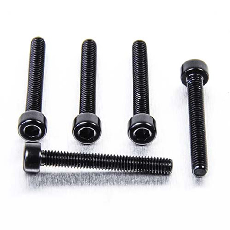 Aluminium Allen Bolt M4x(0.70mm)x30mm Pack x5 Black