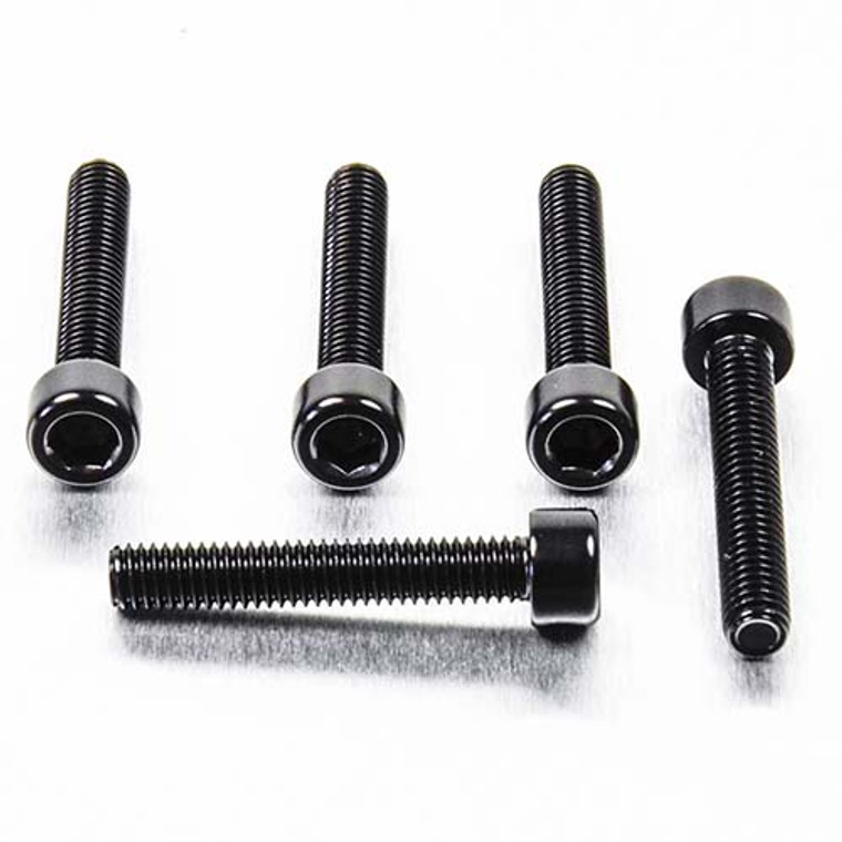 Aluminium Allen Bolt M6x(1.00mm)x35mm Pack x5 Black