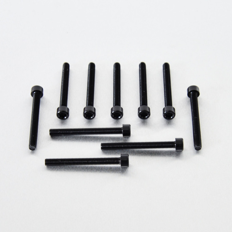 Aluminium Allen Bolt M6x(1.00mm)x55mm Pack x10 Black