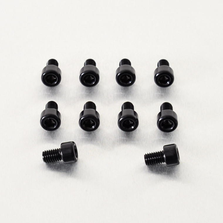 Aluminium Allen Bolt M8x(1.25mm)x12mm Pack x10 Black