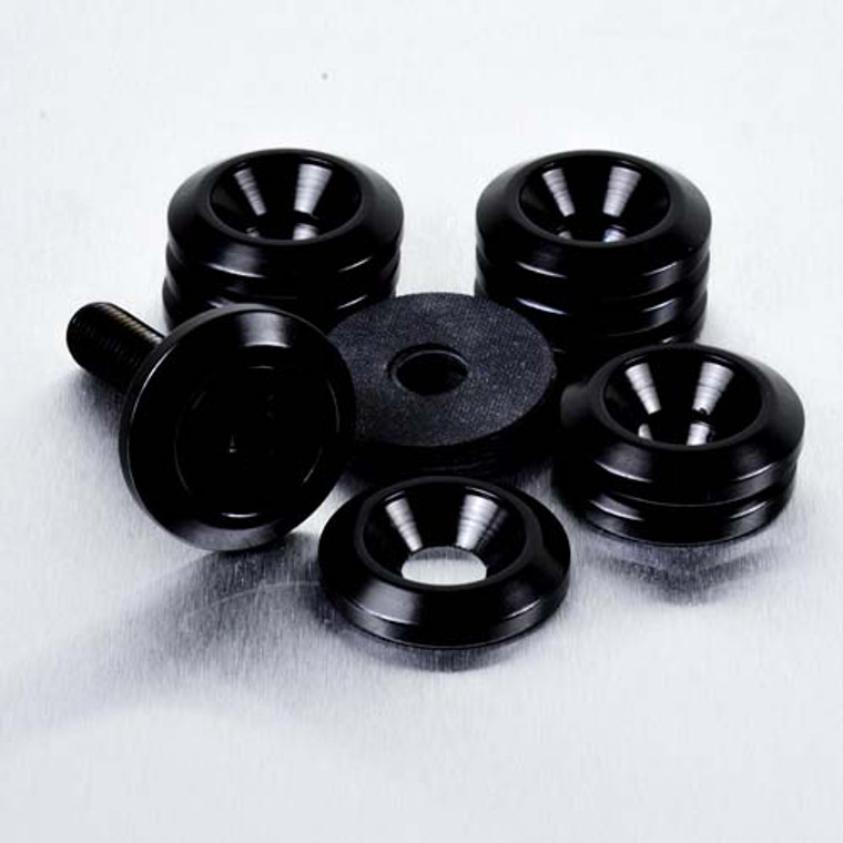 Aluminium Countersunk Washers M8 (25mm O/D) Pack x10 Black