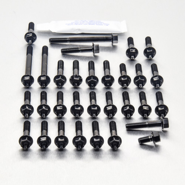 Roestvaststalen motorkit Kawasaki Z1000/SX Flens Zeskant Zwart