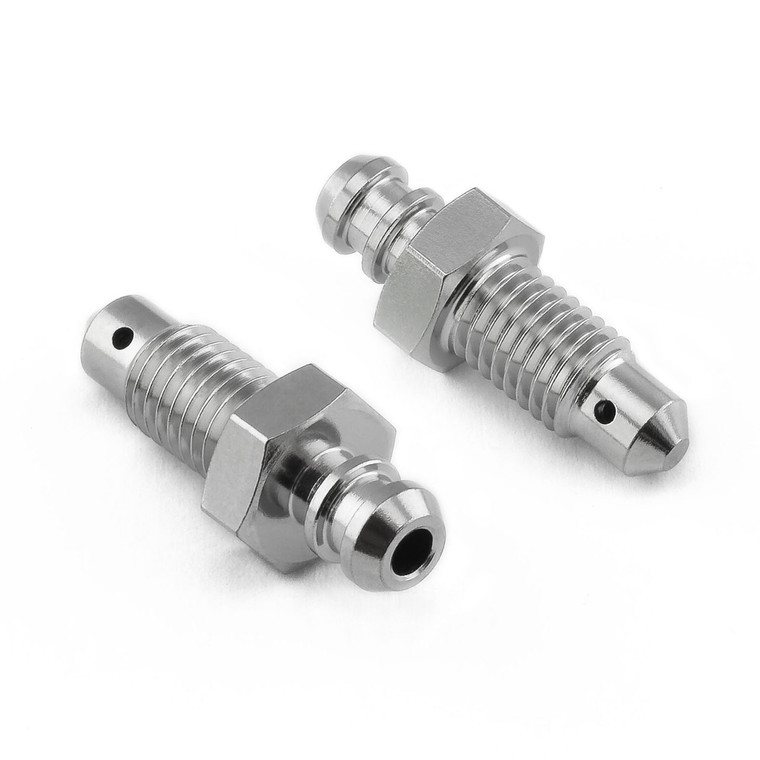 Ανοξείδωτο χάλυβα Bleed Nipple M7x (1.00mm) πίσω φρένων δαγκάνα πακέτο x2