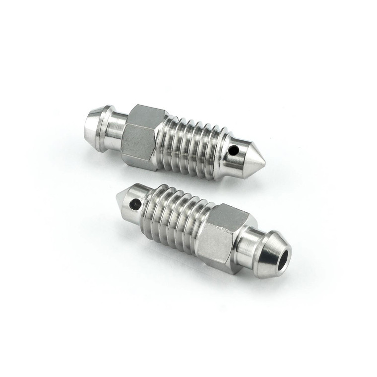 Ανοξείδωτο χάλυβα Bleed Nipple M8x (1.25mm) πίσω φρένων δαγκάνα πακέτο x2