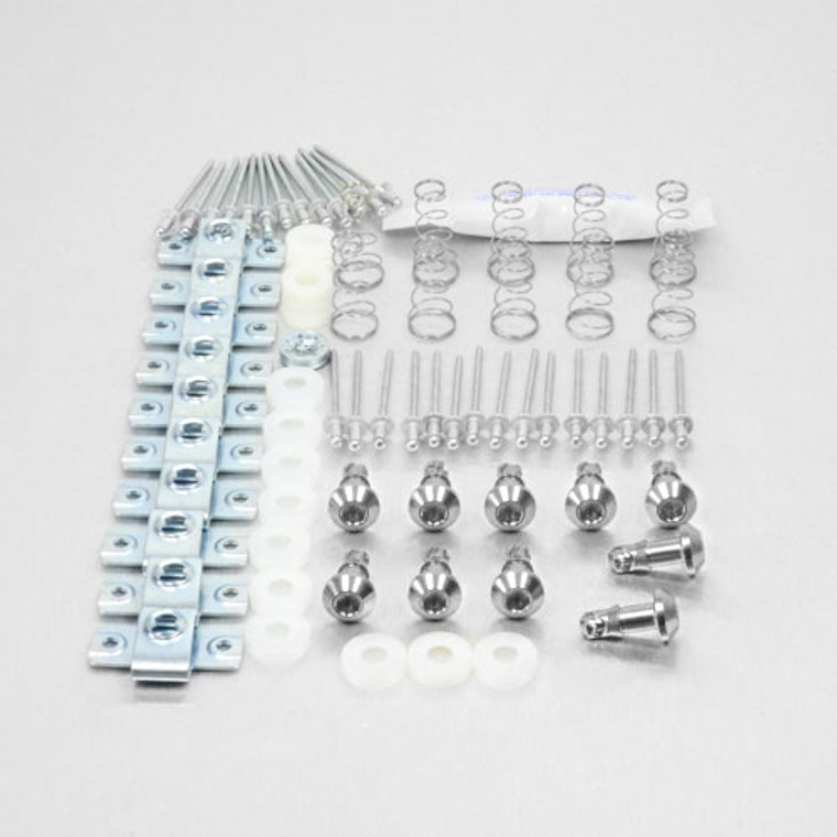 Stainless Steel Quick Release 17mm Allen Key + Rivet Clips Pack x10
