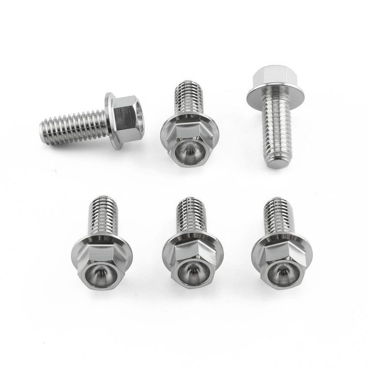 Roestvaststalen schijfbout flens binnenzeskant M6 x 15mm Set x 6