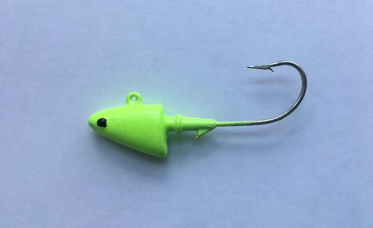 12 Têtes Plombées Shad Head Jig, 1/2 Oz, Hameçon Fort #2/0, Non Peintes, Pêche