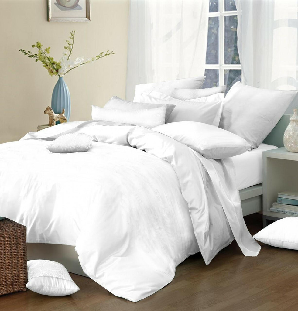 100percent Cotton 200TC Double Duvet Cover - Pack of 10 White