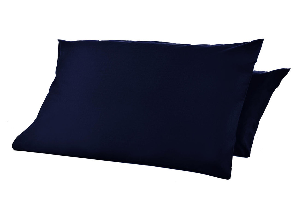 68 Pick Polycotton Pillowcases - Navy Blue Pack of 10 Pairs