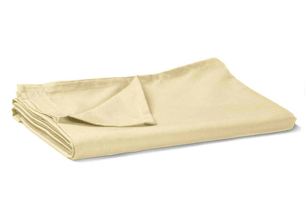 68 Pick Polycotton Cream Super King Flat Sheet - Single Piece