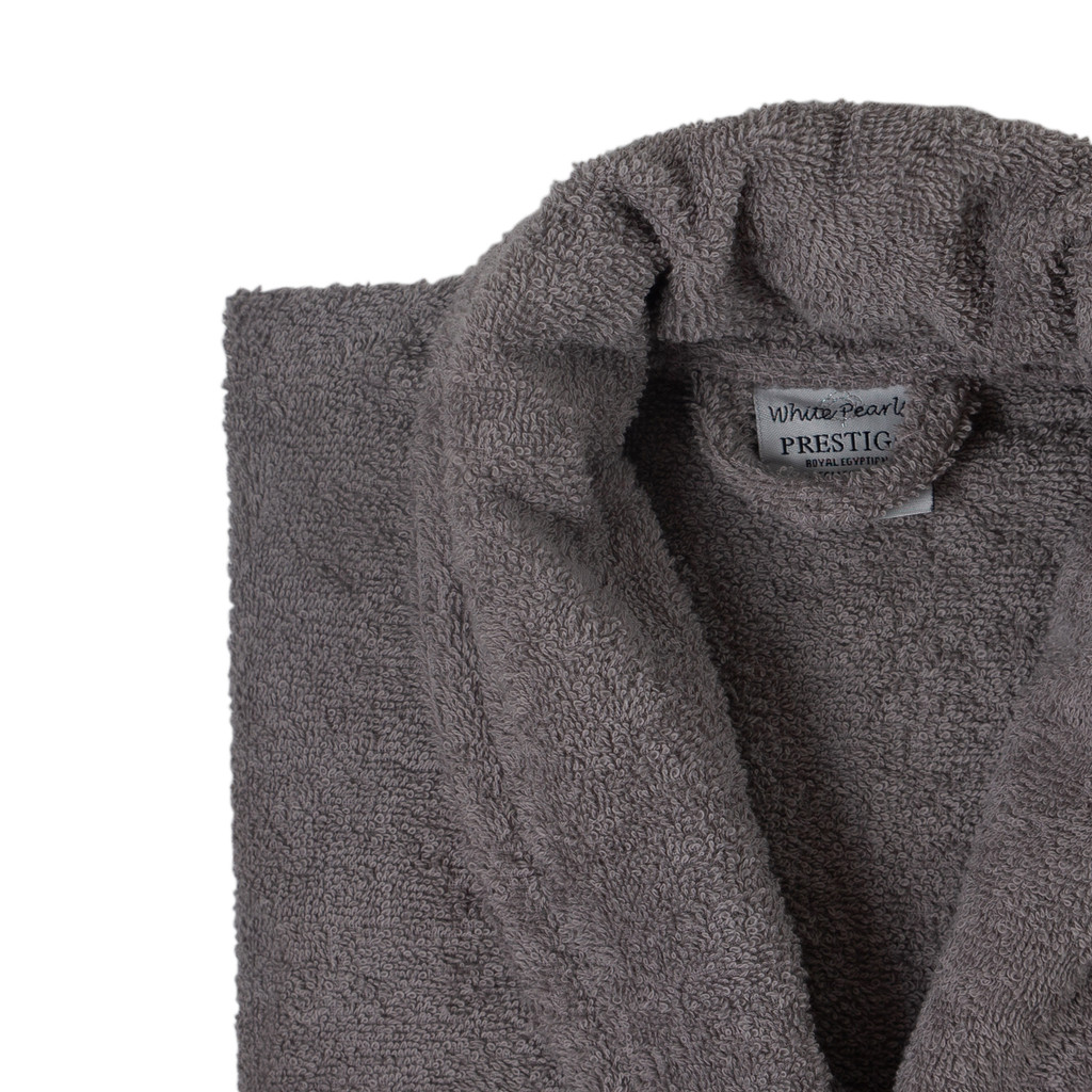 Grey 100% Cotton Terry Towelling Bath Robes