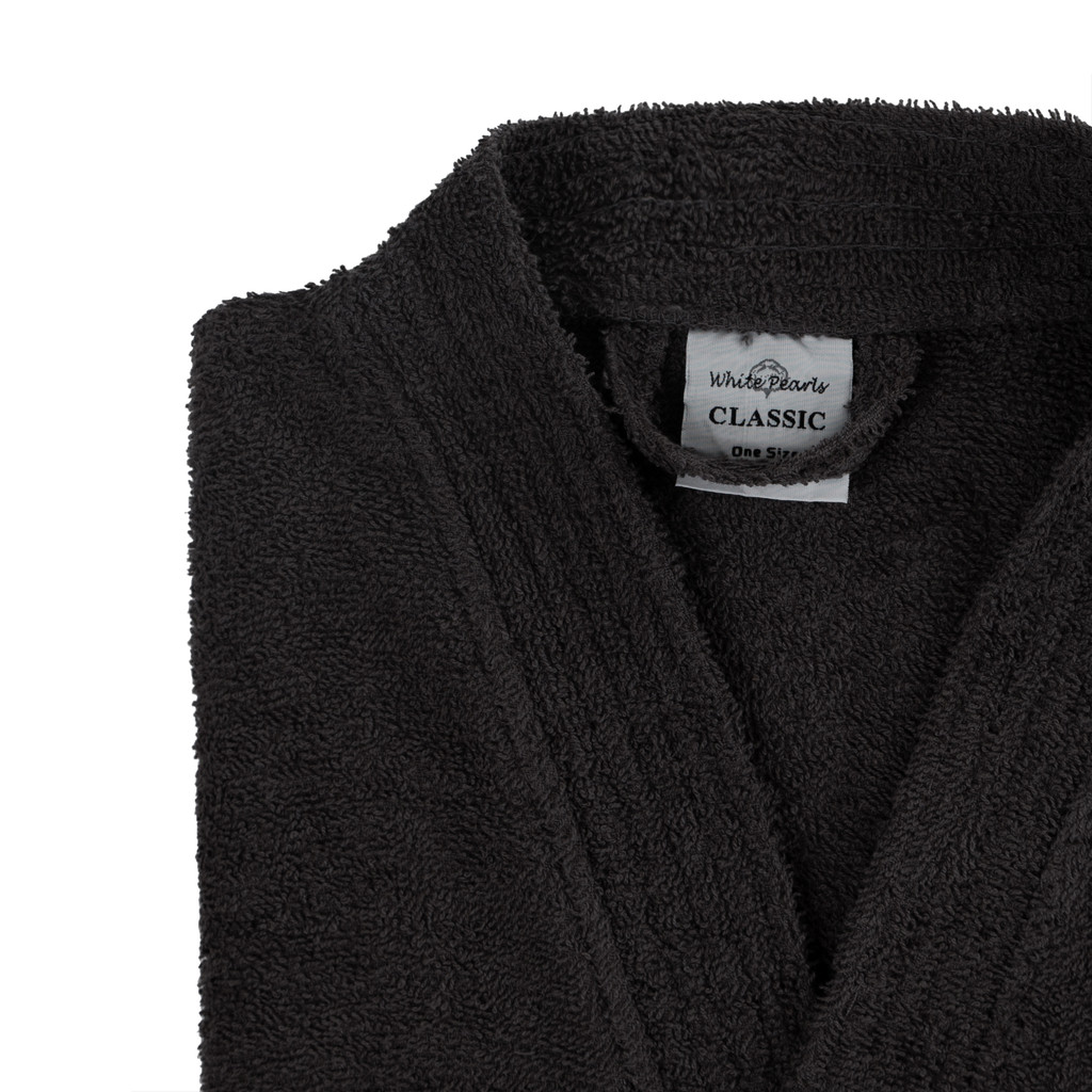 Value Range Terry Towelling Kimono Bathrobe - 100% Cotton