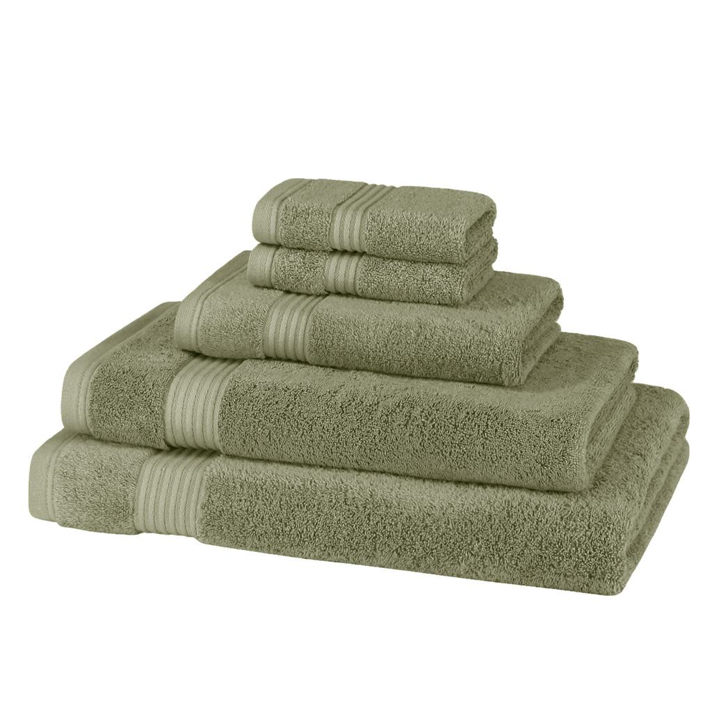 5 Piece 700GSM Bamboo Towel Set - 2 Face Cloths, 1 Hand Towel, 1 Bath Towel, 1 Bath Sheet