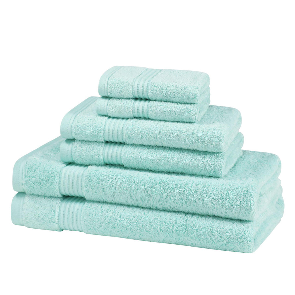 6 Piece 700GSM Bamboo Towel Set - 2 Face Cloths, 2 Hand Towels, 2 Bath Towels