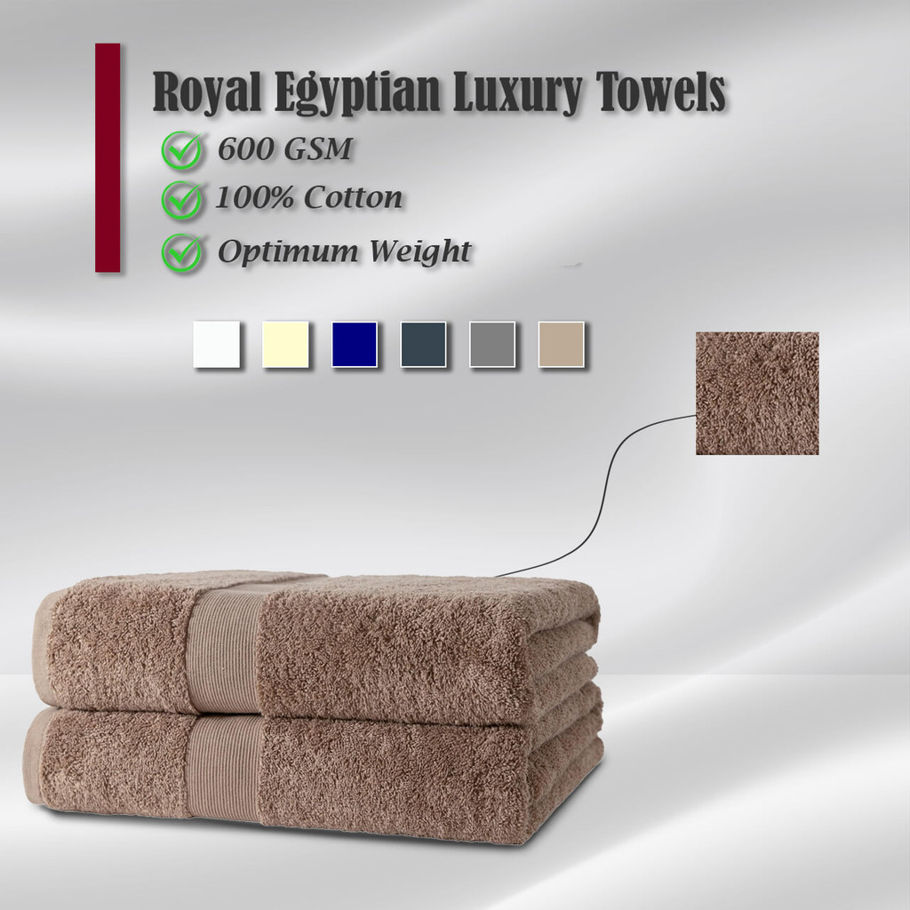 600GSM Royal Egyptian Collection Bath Sheets