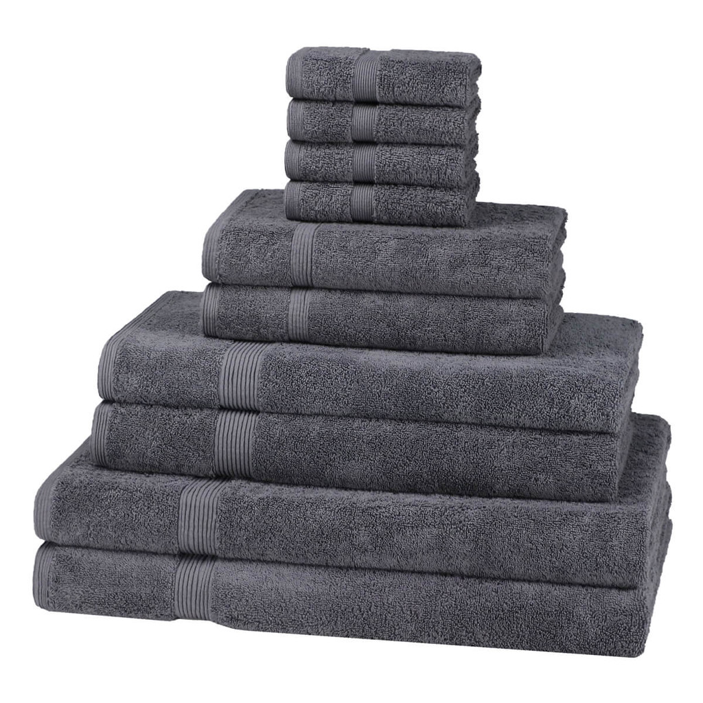 10 Piece 600GSM Towel Bale - 4 Face Cloths, 2 Hand Towels, 2 Bath Towels, 2 Bath Sheets