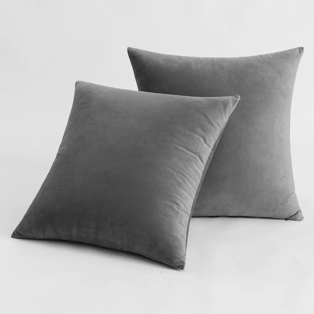 Set of 2 Cushions with Velvet Covers Included - 45x45 cm