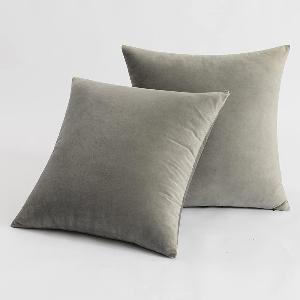 Set of 2 Cushions with Velvet Covers Included - 45x45 cm