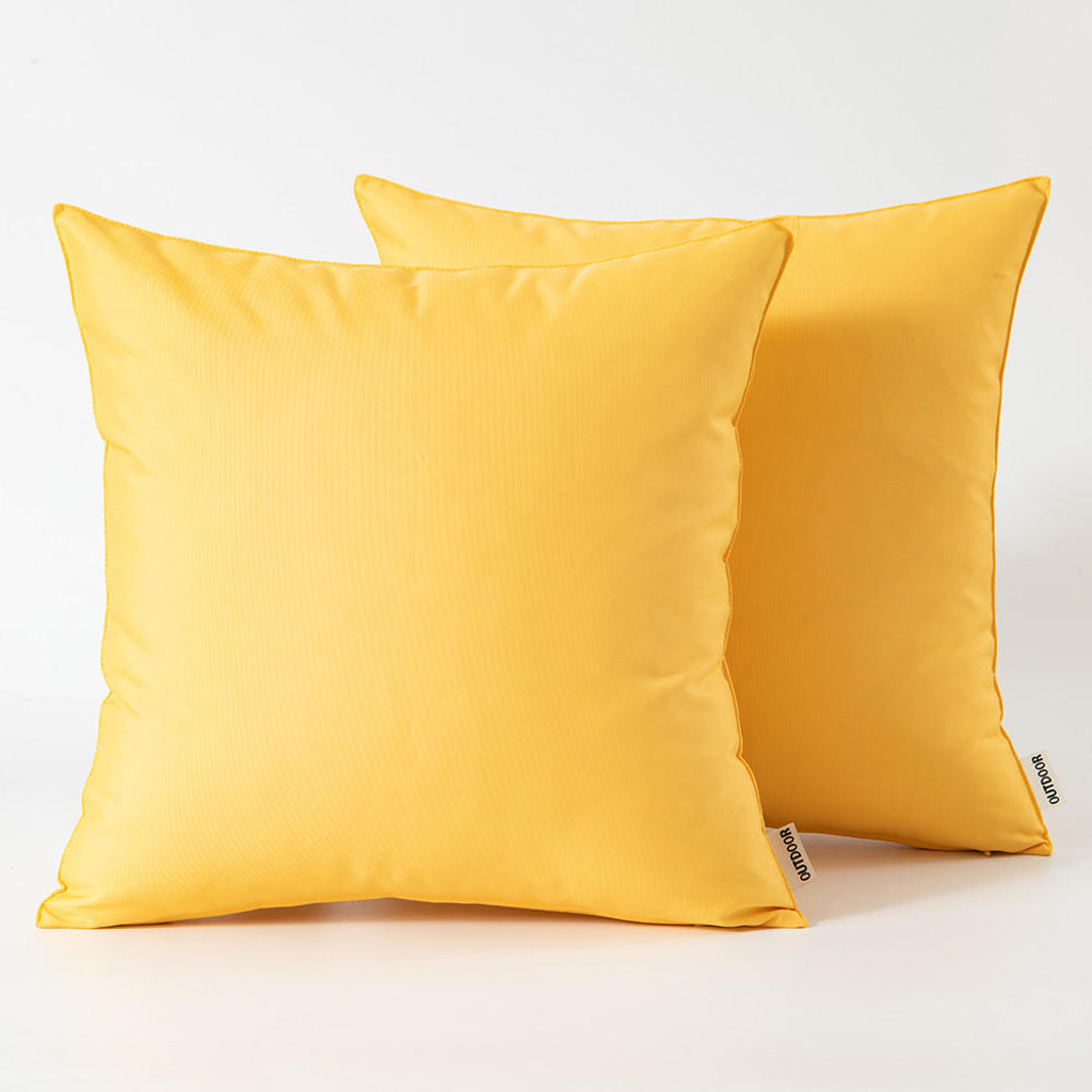 Set of 2 Outdoor Cushions with Waterproof Covers Included - 45x45 cm