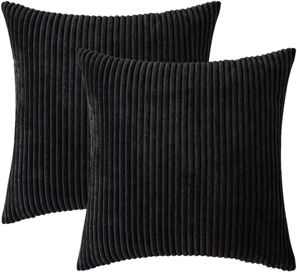 Set of 2 Cushions with Corduroy Covers Included - 45x45 cm