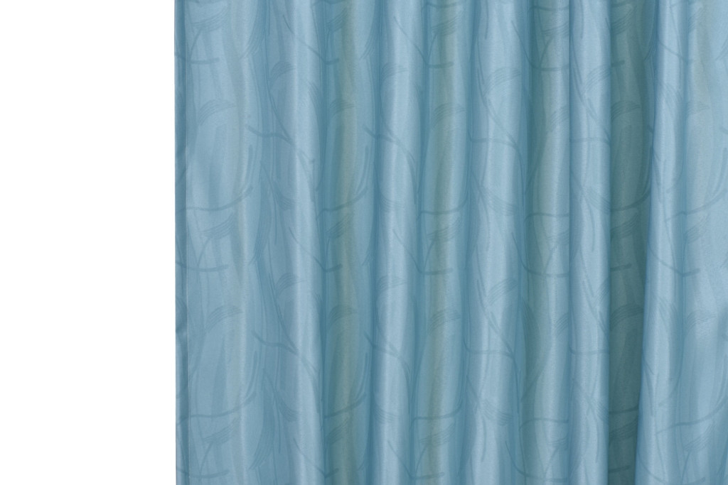 Cubicle Curtains Fire Retardant Thermal Insulated, Room Darkening Leaf Design Printed, Pencil Pleat (1 Panel)